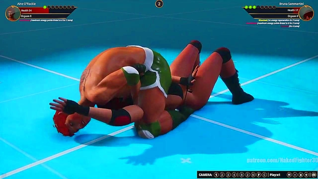 Aine O'Rackie VS Bruna Sammartini (Naked Fighter 3D)