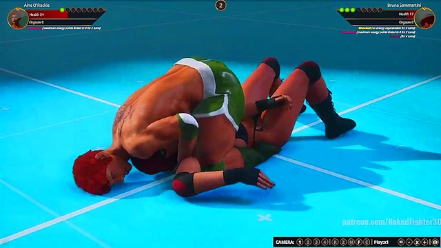 Aine O'Rackie VS Bruna Sammartini (Naked Fighter 3D)
