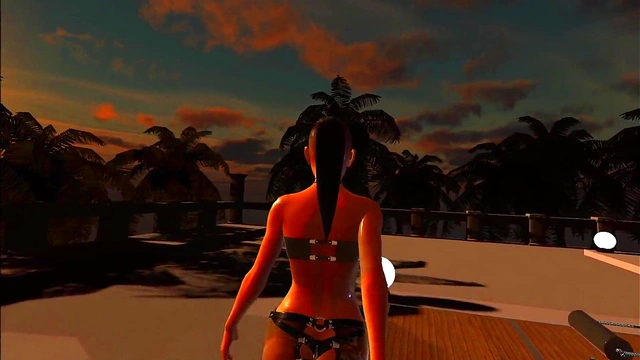 Citor3 3D SFM VR bondage game huge tits mistress makes cum again twice; doggy, pegging, milking