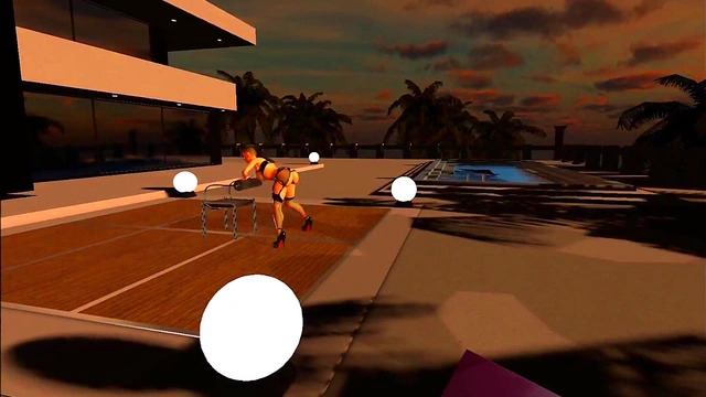 Citor3 3D SFM VR bondage game huge tits mistress makes cum again twice; doggy, pegging, milking