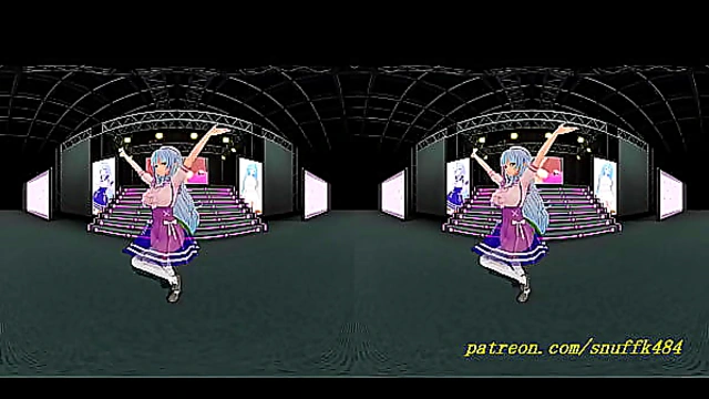 vr180 mmd Lamy dance 3d hololive