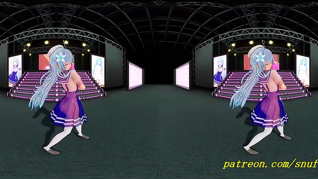 vr180 mmd Lamy dance 3d hololive