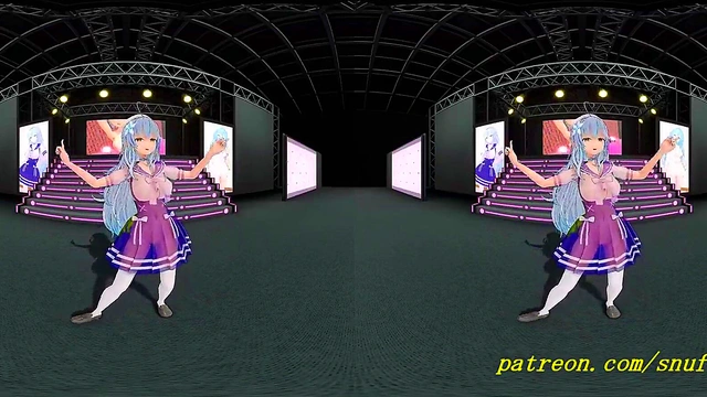 vr180 mmd Lamy dance 3d hololive