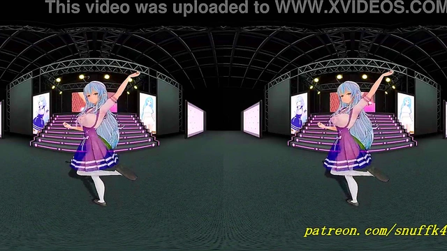 vr180 mmd Lamy dance 3d hololive