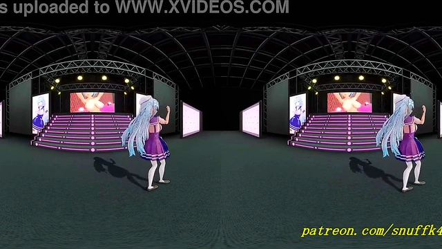 vr180 mmd Lamy dance 3d hololive