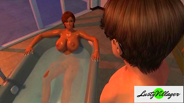 bathing with 3d stepmom