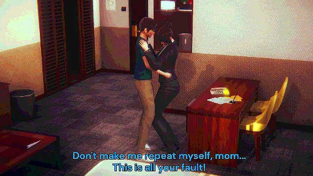 Stepmom's trouble with a stepson - (PlayStation1 style 3D renders)