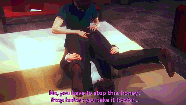 Stepmom's trouble with a stepson - (PlayStation1 style 3D renders)