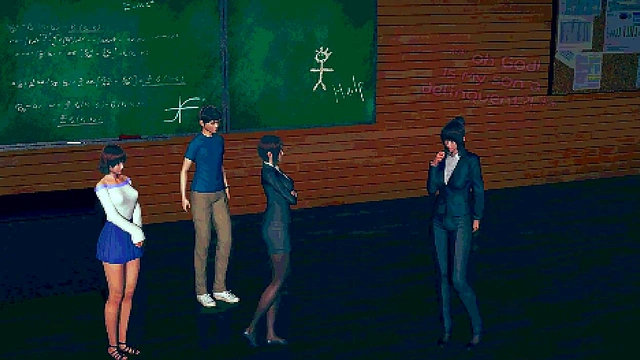 Stepmom's trouble with a stepson - (PlayStation1 style 3D renders)