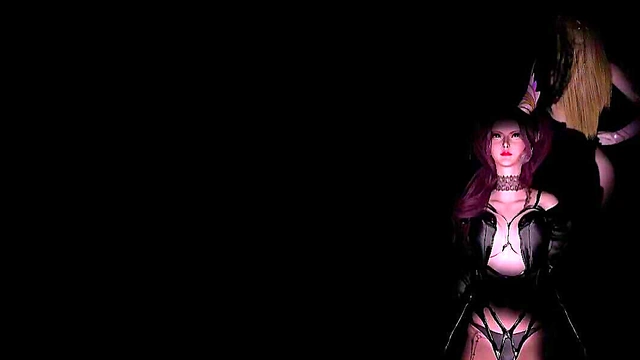 3D two sexy blonde DJ have threesome sex with big dick