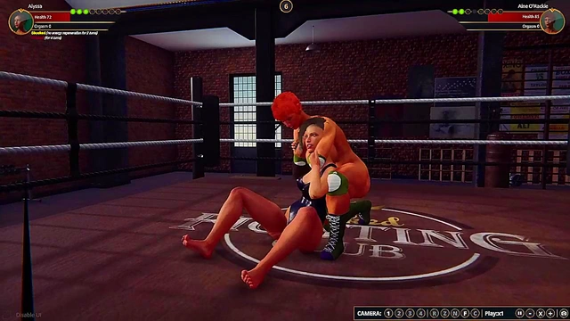 Alyssa VS Aine O'Rackie (Naked Fighter 3D)