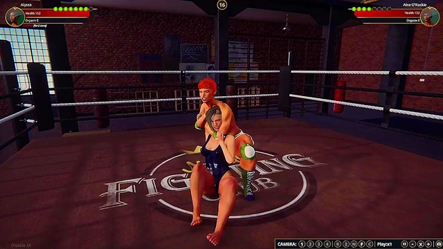 Alyssa VS Aine O'Rackie (Naked Fighter 3D)