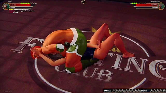 Alyssa VS Aine O'Rackie (Naked Fighter 3D)