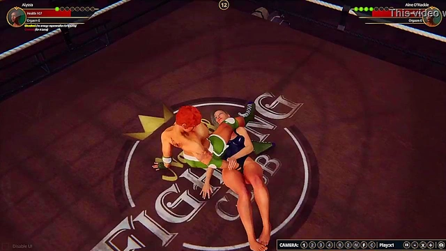 Alyssa VS Aine O'Rackie (Naked Fighter 3D)