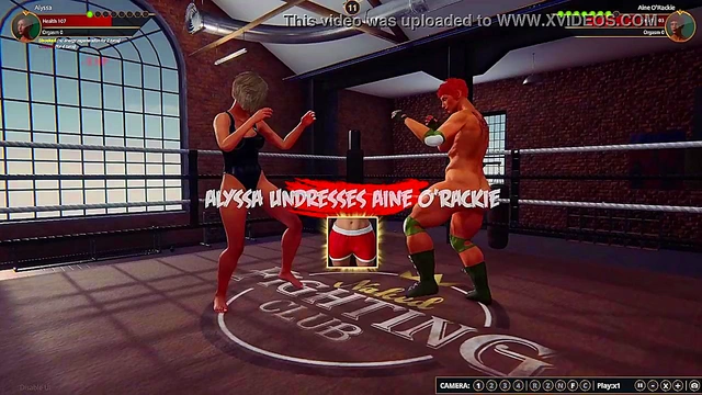 Alyssa VS Aine O'Rackie (Naked Fighter 3D)