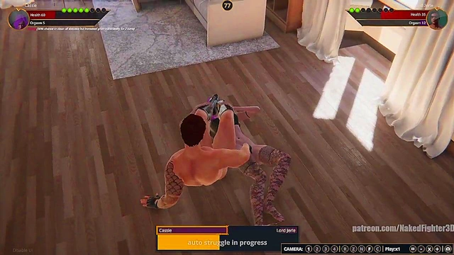 Cassie VS Lord Jerle (Naked Fighter 3D)