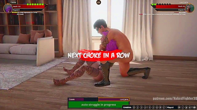 Cassie VS Lord Jerle (Naked Fighter 3D)