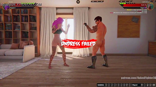 Cassie VS Lord Jerle (Naked Fighter 3D)