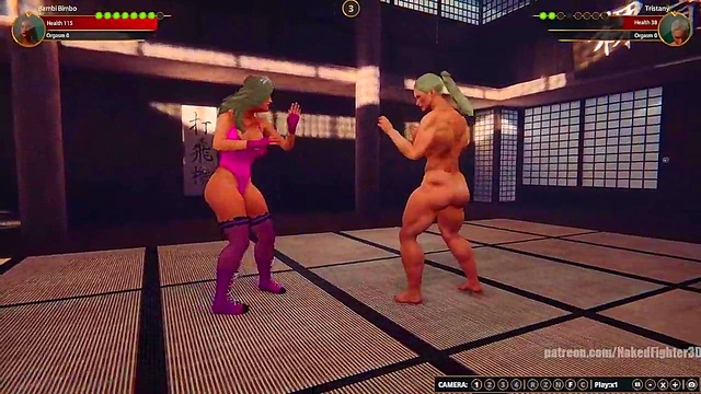 Bambi Bimbo VS Tristany (Naked Fighter 3D)