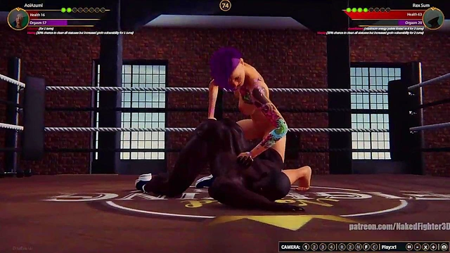 AoiAzumi VS Rex Summ (Naked Fighter 3D)