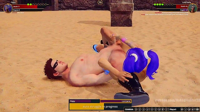 Pippy VS Lord Jerle (Naked Fighter 3D)