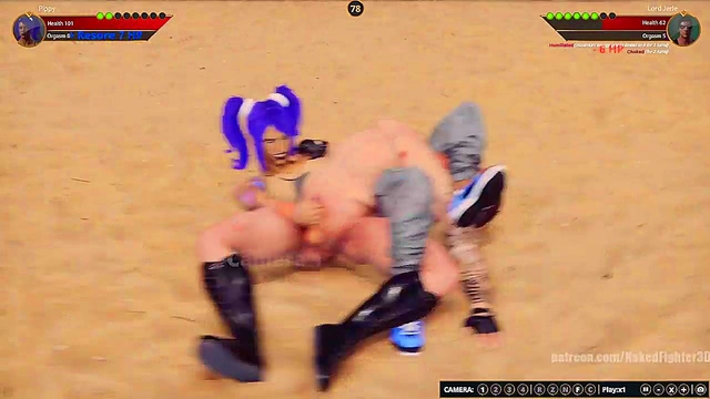 Pippy VS Lord Jerle (Naked Fighter 3D)