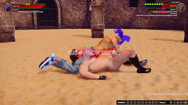 Pippy VS Lord Jerle (Naked Fighter 3D)