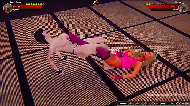 Bambi Bimbo VS Kagura (Naked Fighter 3D)