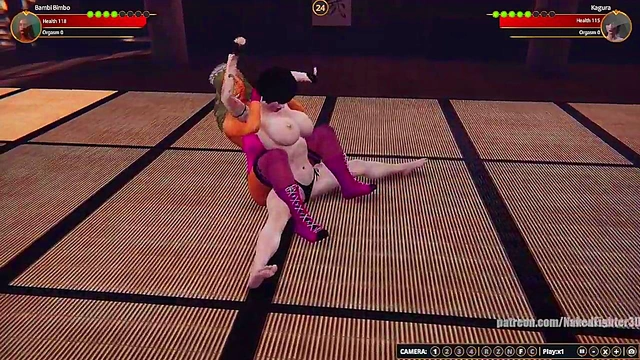 Bambi Bimbo VS Kagura (Naked Fighter 3D)