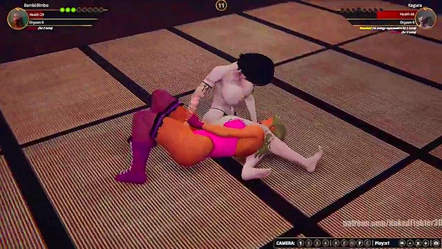 Bambi Bimbo VS Kagura (Naked Fighter 3D)
