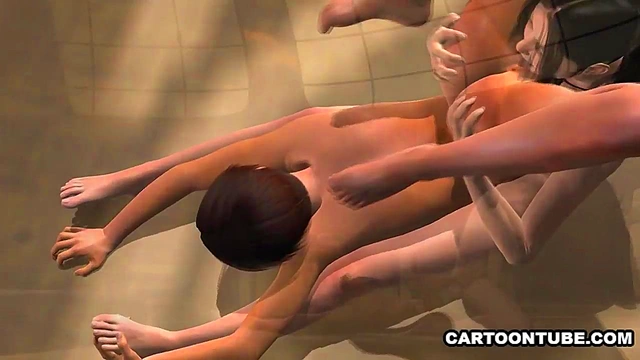 Two tasty 3D cartoon lesbians licking each other