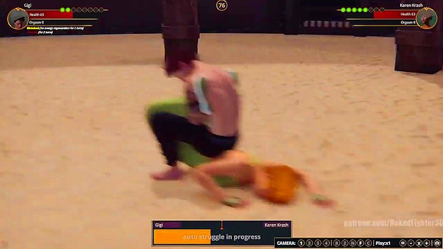 Gigi VS Karen Krash (Naked Fighter 3D)