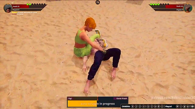 Gigi VS Karen Krash (Naked Fighter 3D)