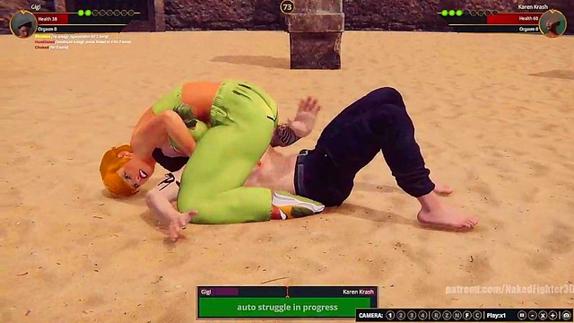 Gigi VS Karen Krash (Naked Fighter 3D)