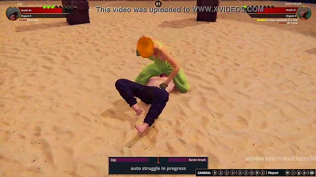 Gigi VS Karen Krash (Naked Fighter 3D)