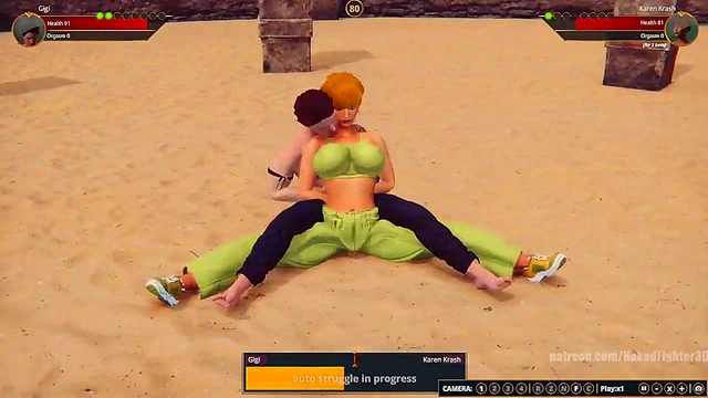 Gigi VS Karen Krash (Naked Fighter 3D)