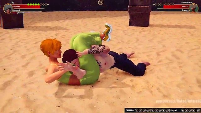 Gigi VS Karen Krash (Naked Fighter 3D)