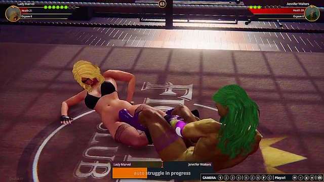 Lady Marvel VS Jennifer Walters (Naked Fighter 3D)
