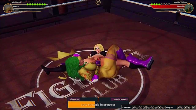 Lady Marvel VS Jennifer Walters (Naked Fighter 3D)