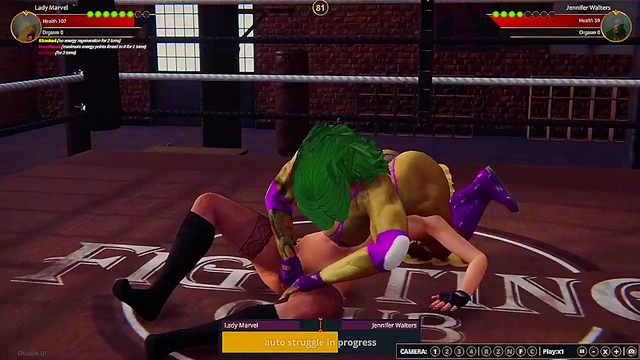 Lady Marvel VS Jennifer Walters (Naked Fighter 3D)