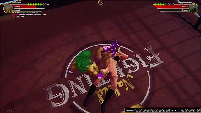 Lady Marvel VS Jennifer Walters (Naked Fighter 3D)
