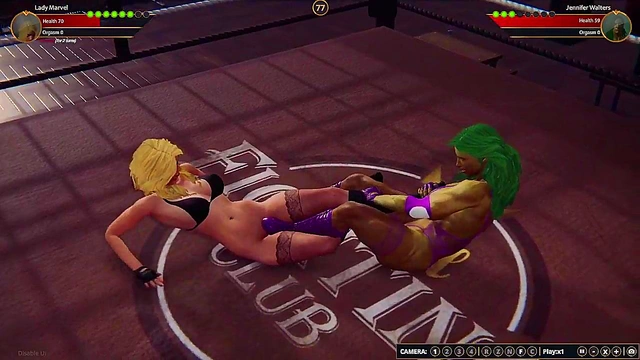 Lady Marvel VS Jennifer Walters (Naked Fighter 3D)