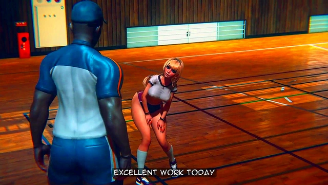 Girl Fucked in Shower by Gym Teacher (3D)