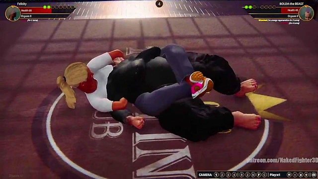 Felicity VS BOLDA the BEAST (Naked Fighter 3D)