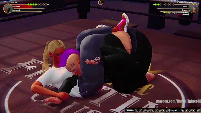 Felicity VS BOLDA the BEAST (Naked Fighter 3D)