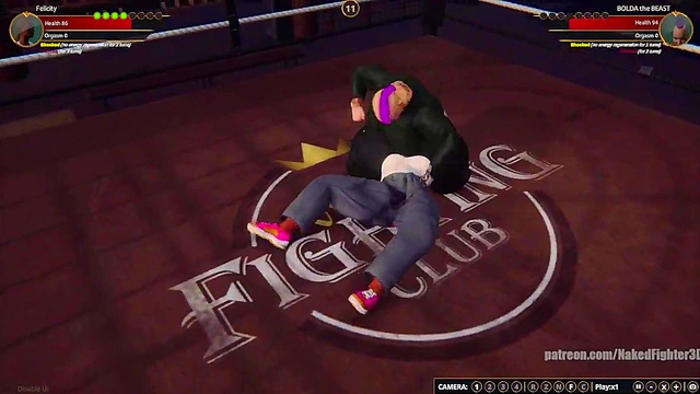 Felicity VS BOLDA the BEAST (Naked Fighter 3D)