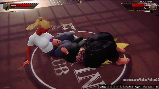 Felicity VS BOLDA the BEAST (Naked Fighter 3D)