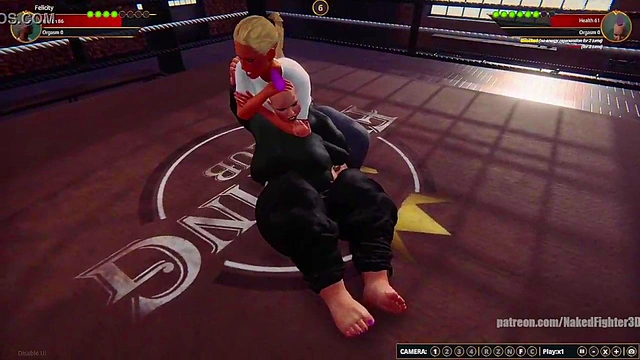 Felicity VS BOLDA the BEAST (Naked Fighter 3D)