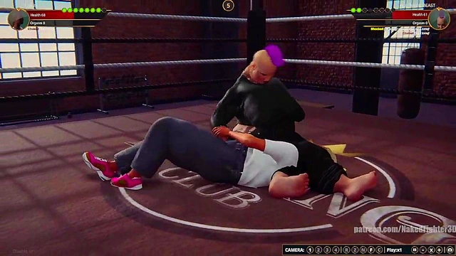 Felicity VS BOLDA the BEAST (Naked Fighter 3D)