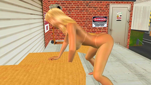 Animated 3D Porn - A very beautiful Big Breasted women masturbating using Carrot